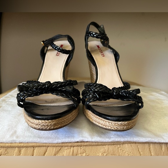 Pre-owned timeless Prada wedges, size 40 - Picture 7 of 11